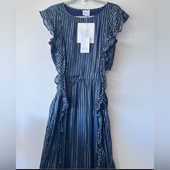 Misa Los Angeles Jayd Dress in Navy - Picture 3 of 15